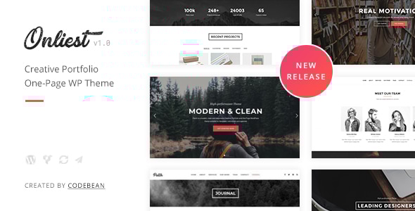 Onliest 1.1 - Creative Portfolio One Page WP Theme