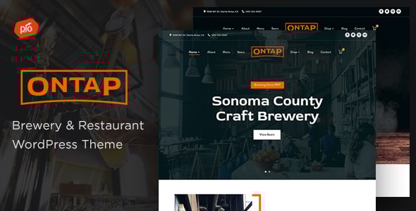 Ontap 1.9 - Brewery & Restaurant WordPress Theme