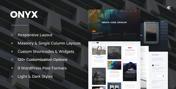 Onyx 4.0.0 - Responsive WordPress Blog Theme