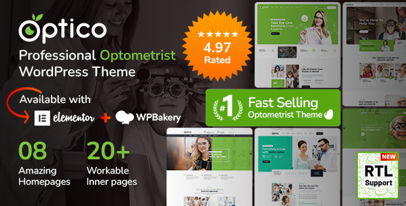 Optico 9.2 - Optometrist & Eye Care WordPress Theme