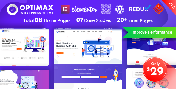 Optimax 2.0.5 - SEO & Marketing WordPress Theme