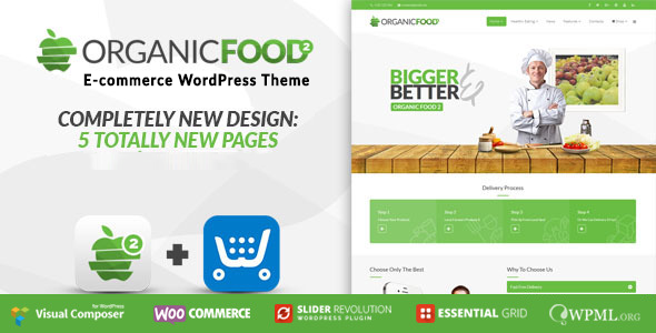 Organic 2.0 - Food  Farm Business Eco WordPress Theme