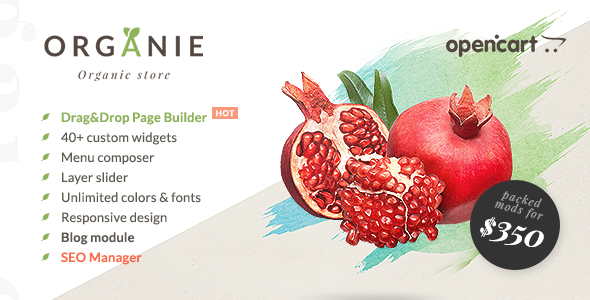 Organie 1.1.2 - Organic Store Farm Plant & Flower Shop OpenCart Theme