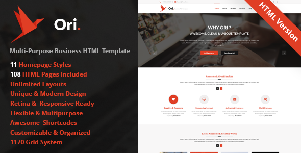 Ori 1.2 - Multi-purpose Business HTML Template