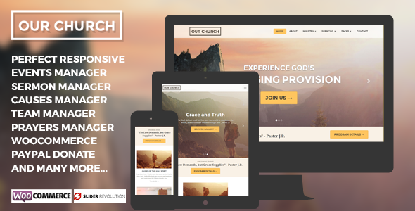 Our Church 3.0 - Charity WordPress Theme