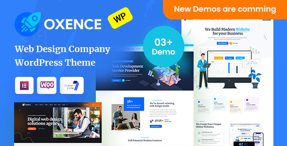 Oxence 6.7 - Web Design Agency Elementor  WordPress Theme