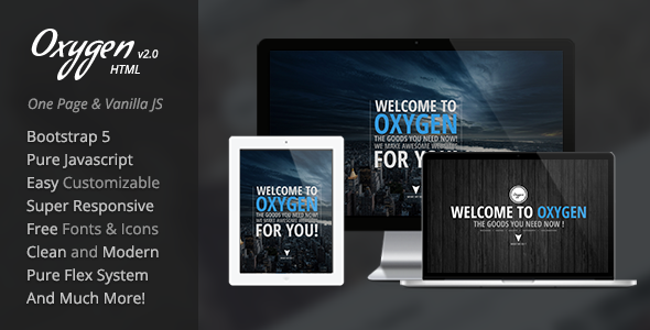 Oxygen 5 - Creative One Page Template