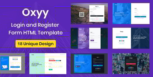 Oxyy - Login and Register Form HTML Templates