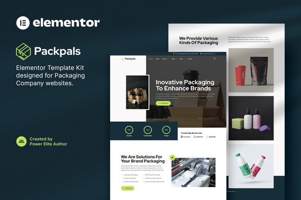 Packpals  Packaging Company Elementor Template Kit