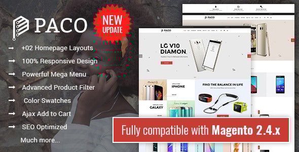 Paco 2.0.7 - Responsive Multi-Purpose Magento 2 Theme