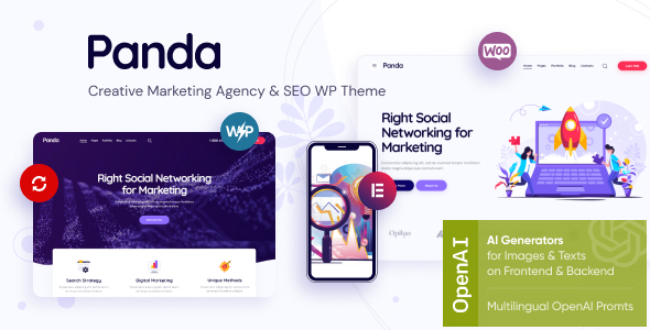 Panda 1.26 - Digital Marketing & Adveritsing WordPressTheme