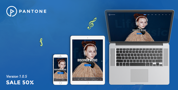Pantone - Music  Artist  Singers  Bands WordPress Theme