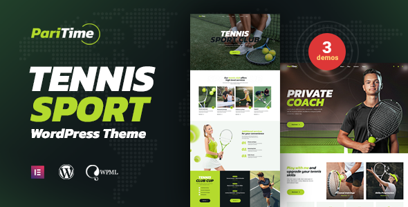 Paritime 1.1.4 - Tennis Club WordPress Theme