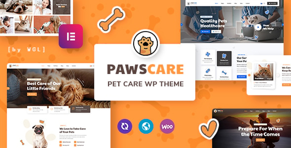 PawsCare 1.0.27 - Pet Care & Veterinary WordPress Theme