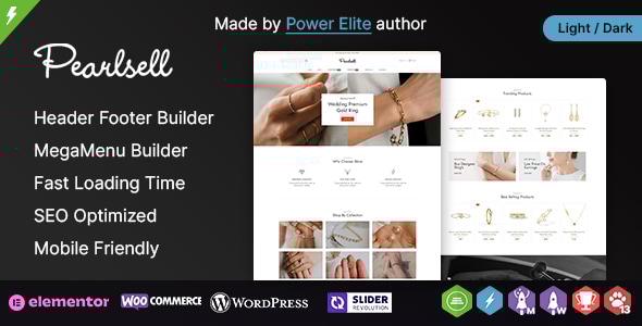 Pearlsell WP 3.4.0 - Jewelry Elementor WooCommerce Theme