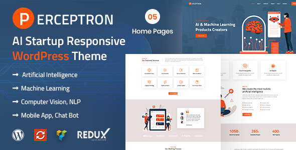 Perceptron 1.3.1 - AI Startup WordPress Theme