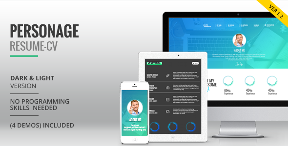 Personage 1.6 - CV Resume WordPress Theme