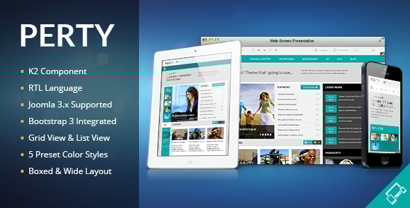 Perty 3.10 - Responsive NewsMagazine Joomla Template