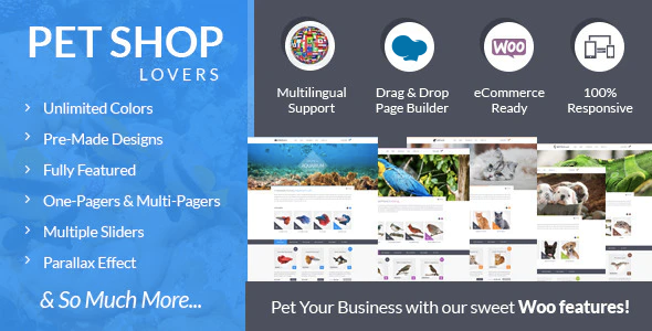 Pet Shop Lovers - WooeCommerce WP Theme