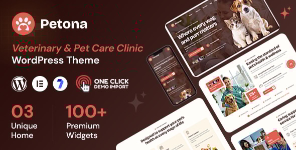 Petona - Veterinary & Pet Care Clinic WordPress Theme