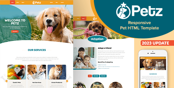 Petz 5.3 - Responsive HTML Template