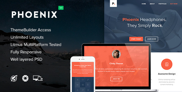 Phoenix 1.1 - Responsive Email  Themebuilder Access