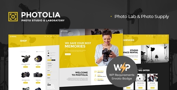 Photolia 1.0.12 - Photo Company & Supply Store WordPress Theme