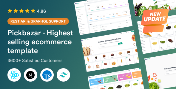 PickBazar 9.0 React  Ecommerce Template with React Hooks Next JS GraphQL & REST API