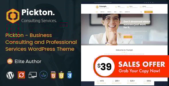 Pickton 2.3 - Consulting WordPress Theme