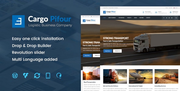 Pifour 3.0 - Logistic and Transportation WordPress Theme