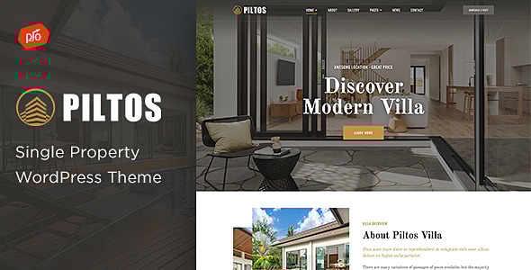 Piltos 1.5 - Single Property WordPress Theme