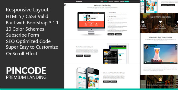 PinCode 1.1 - Premium Landing Page HTML5 Template