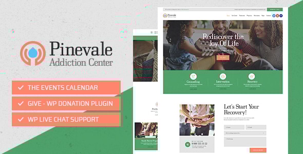 Pinevale 1.0.15 - Addiction Recovery and Rehabilitation Center WordPress Theme