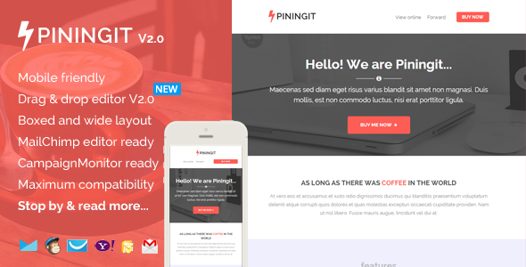 Piningit 4.1.2 - Responsive Email with Template Builder