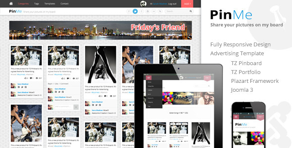 PinMe 2.1 - Advertisement Responsive Joomla Template