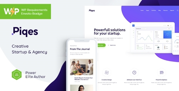 Piqes 1.0.11 - Creative Startup Agency WordPress Theme