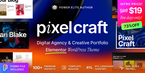 Pixel Craft  Digital Agency & Creative Portfolio WordPress Theme
