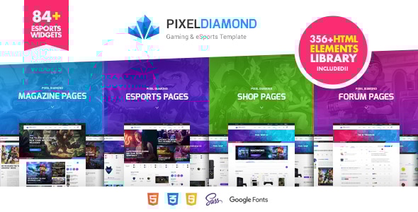 Pixel Diamond - HTML eSports Team Sports Results & Gaming Magazine & Community