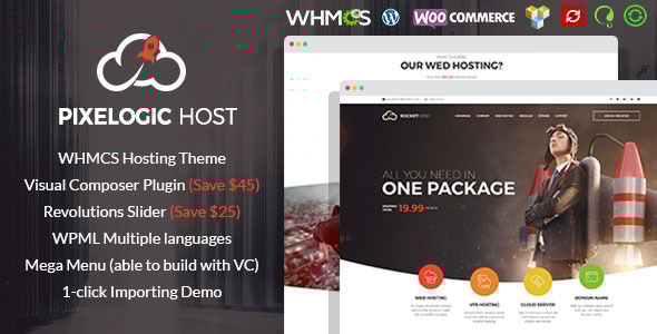 Pixelogic 1.0 - WHMCS Hosting Shop & Corporate Theme