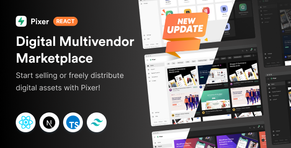 Pixer-React 9.0 - Multivendor Digital Marketplace Template