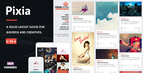 Pixia 10.4 - Showcase WordPress Theme