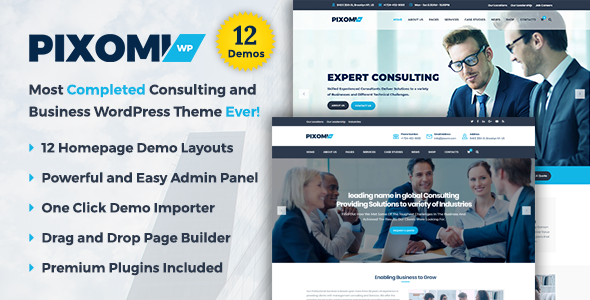 Pixomi 6.0 - A Modern Consulting and Business WordPress Theme