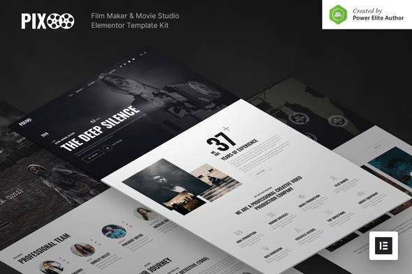 Pixoo  Film Maker & Movie Studio Elementor Template Kit