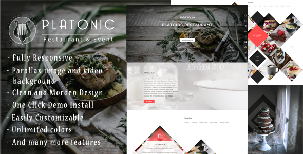 Platonic 1.5.0 - Restaurant & Event WordPress Theme