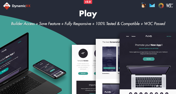 Play 2.0 - Responsive Email  Online Template Builder