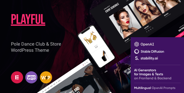 Playful 1.22 - Pole Dance Nightclub & Karaoke WordPress Theme