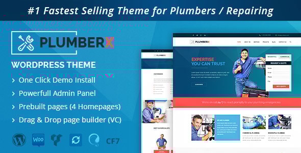Plumber 10.2 - Construction and Repairing WordPress Theme