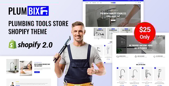 Plumbix - Plumber Tools & Equipment Store Shopify 2.0 Responsive Theme