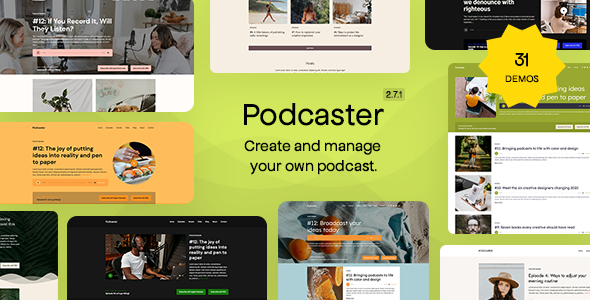 Podcaster 6.8 Multimedia WordPress Theme