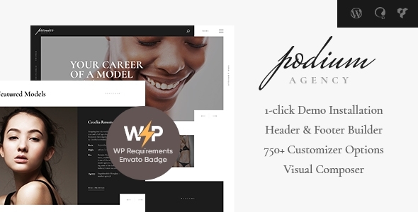 Podium 1.1.13 - Fashion Model Agency WordPress Theme